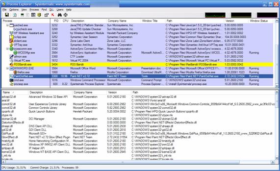[Pic of ProcMon with it's lower panel showing some useful information.]