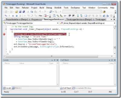 [Pic of VS ready to debug]