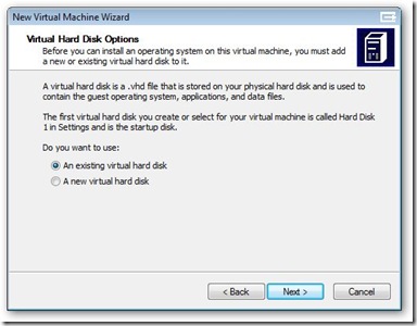 [Picture 14 - Existing Disk or New Disk - We want existing]