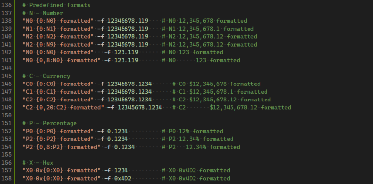 Fun With PowerShell String Formatting – Arcane Code